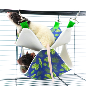 Гамак подвесной из фетра Bambini Pets "Двухуровневый" для грызунов и хорьков