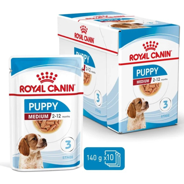 Royal Canin Medium Puppy Корм консервированный для щенков средних размеров до 12 месяцев, 140г