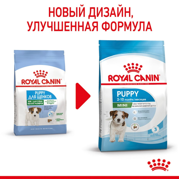 Royal Canin Mini Puppy Корм сухой полнорационный для щенков мелких пород (вес взрослой собаки до 10 кг) в возрасте до 10 месяцев